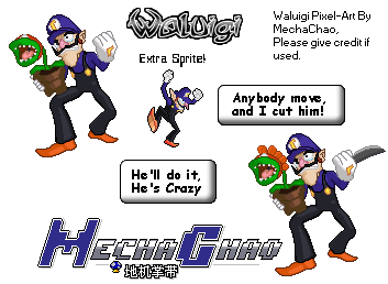 Waluigi (Pixel Art)