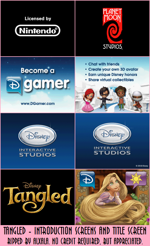Tangled - Introduction Screens and Title Screen