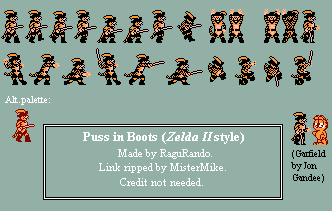 Puss in Boots (Zelda 2-Style)