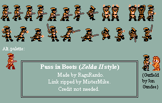 DreamWorks Customs - Puss in Boots (Zelda 2-Style)