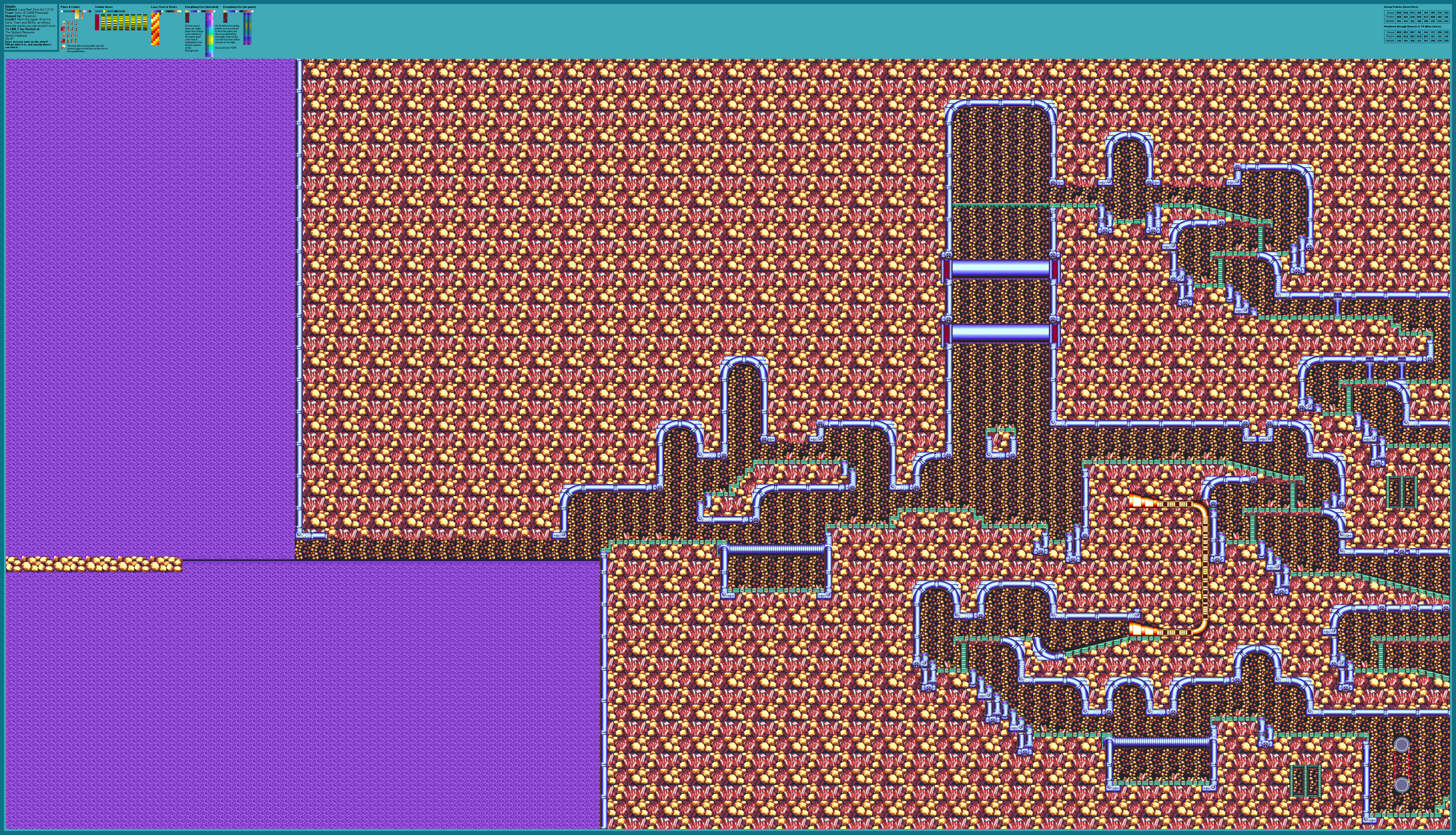 Sonic & Knuckles - Lava Reef Zone Act 2 (Prototype Palette, 1/3)