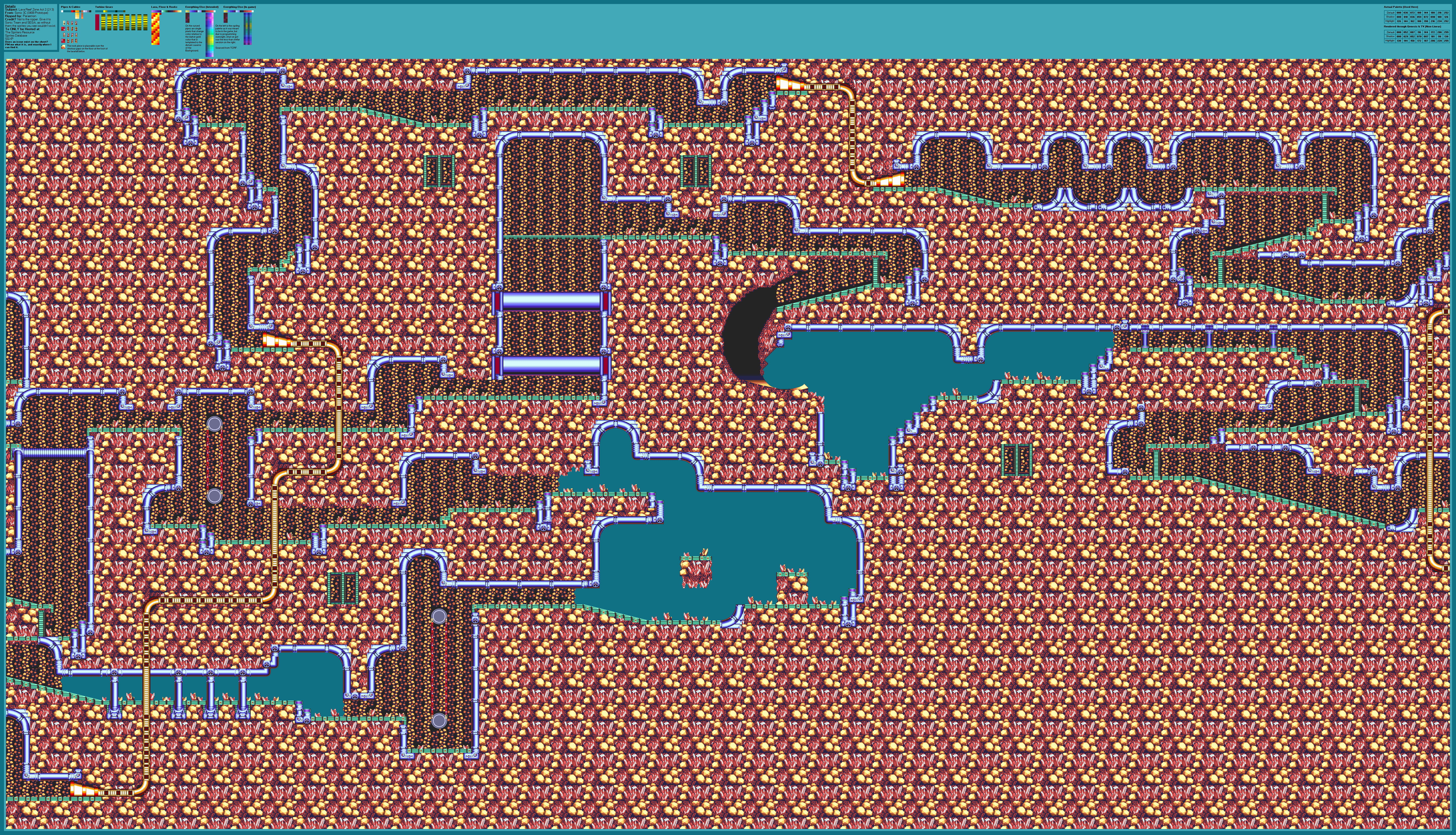 Lava Reef Zone Act 2 (Prototype Palette, 2/3)