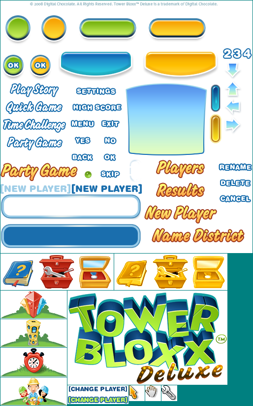 Tower Bloxx Deluxe - Menus