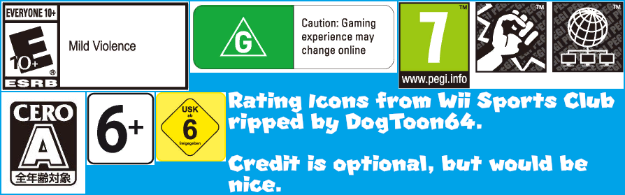 Wii Sports Club - Rating Icons