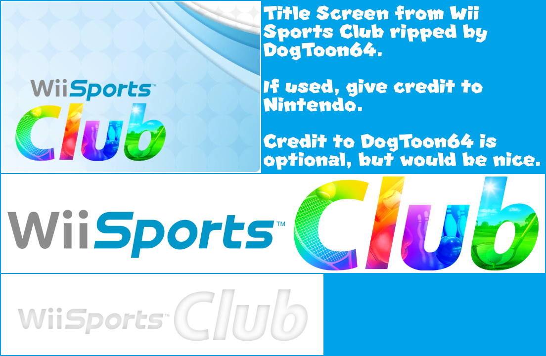 Wii Sports Club - Title Screen