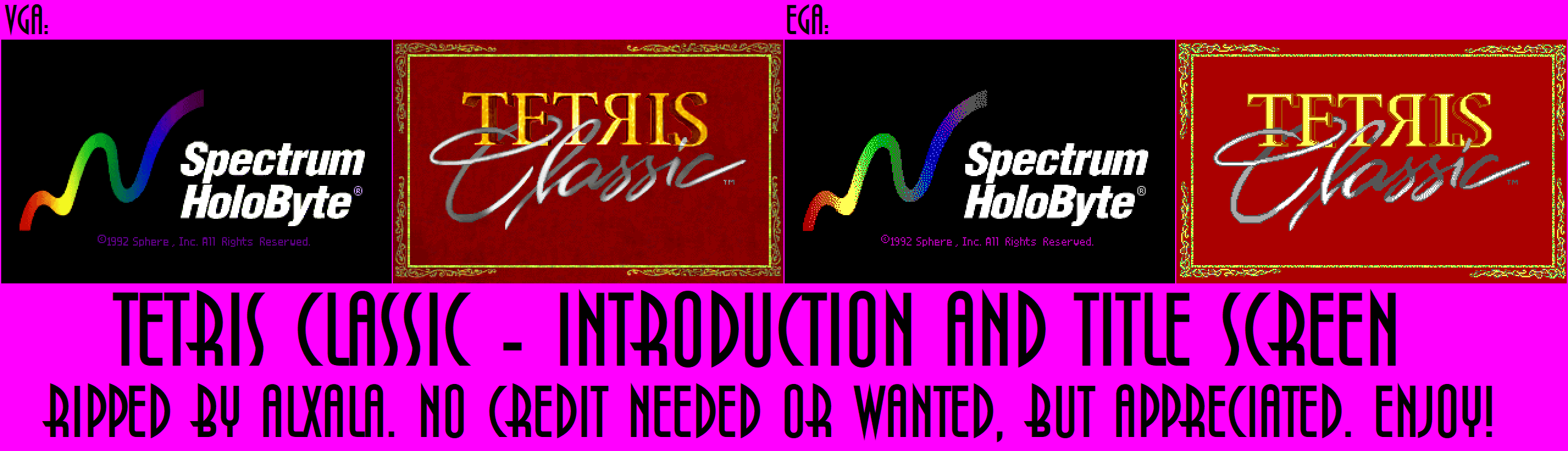 Tetris Classic - Introduction & Title Screen