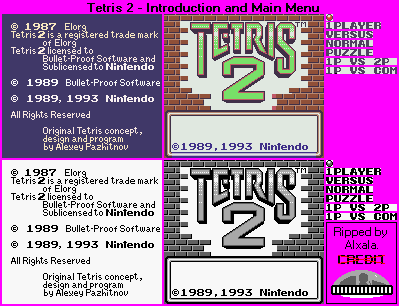Tetris 2 / Tetris Flash - Introduction & Main Menu