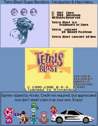 Tetris Blast / Super Bombliss - Introduction & Main Menu