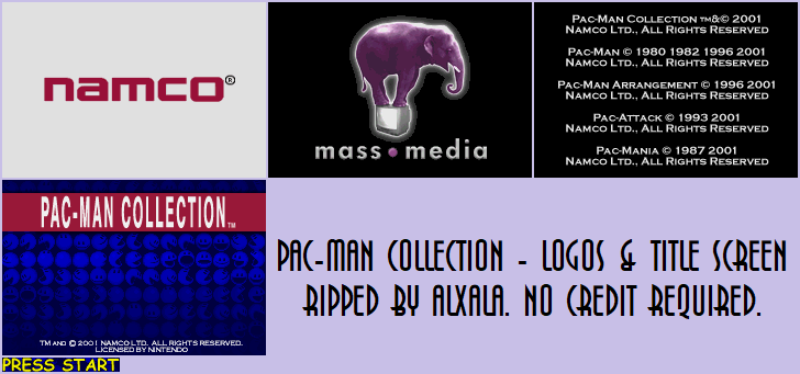 Pac-Man Collection - Logos & Title Screen