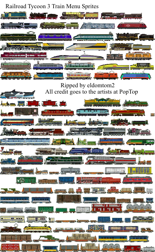 Train Menu Sprites