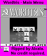 Wordtris - Main Menu