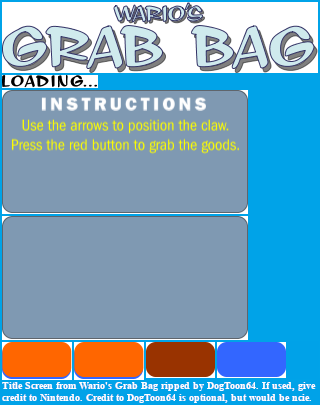 Wario's Grab Bag - Title Screen