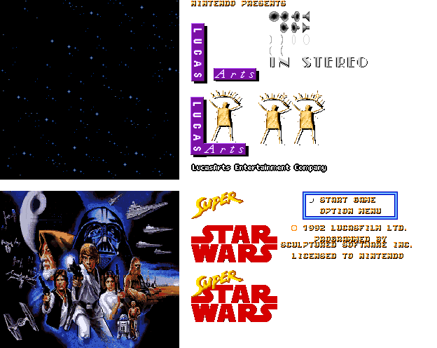 Super Star Wars - Title Screen