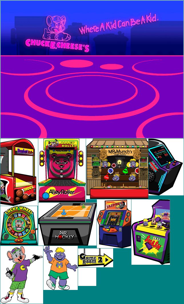 Chuck E. Cheese's Party Games - Game Room 1