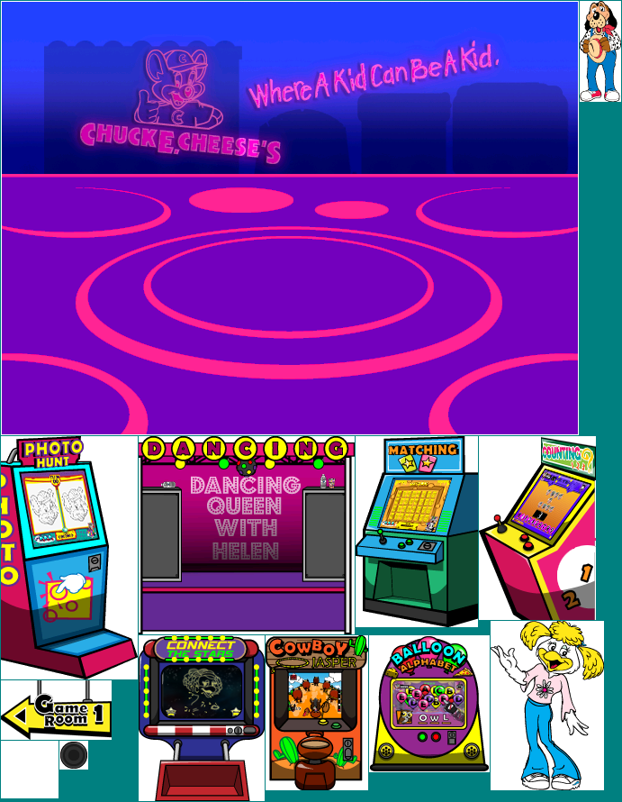 Chuck E. Cheese's Party Games - Game Room 2