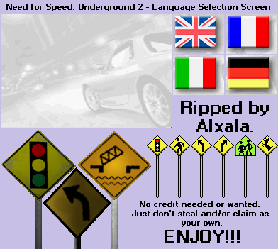 Need for Speed: Underground 2 - Language Selection Screen