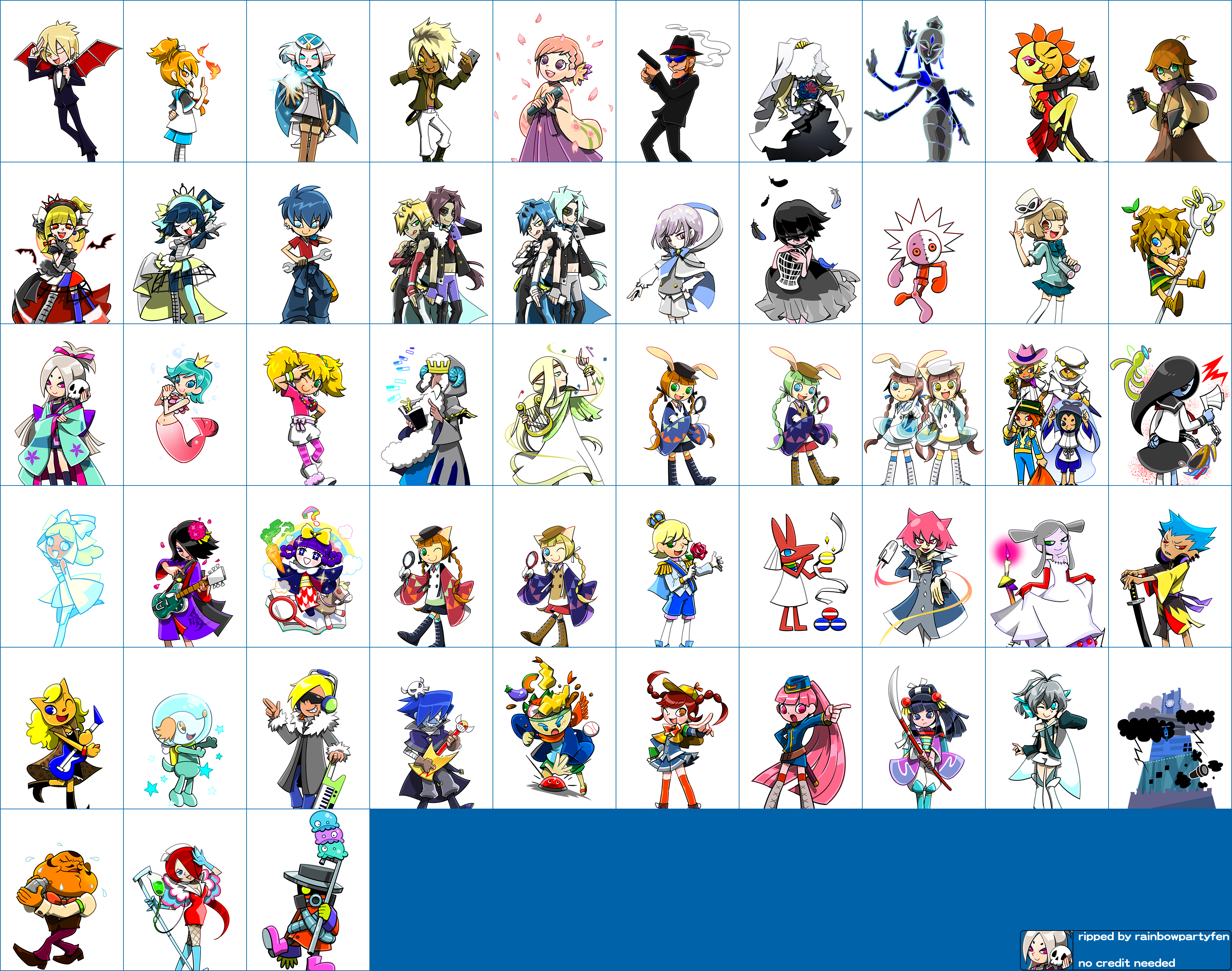 Pop n' Music Series - Character Select Portraits