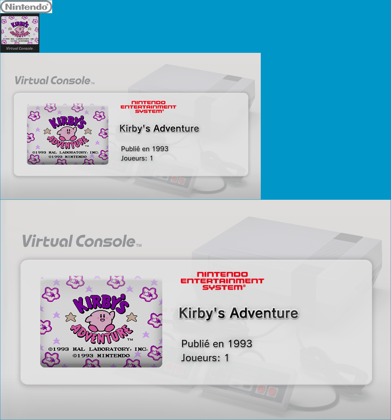 Virtual Console - Kirby's Adventure (French)