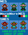 Mario & Luigi (WarioWare Gold SMB3 Death Sprites, Expanded)