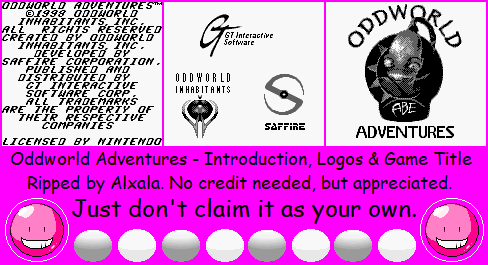 Oddworld Adventures - Introduction, Logos & Game Title