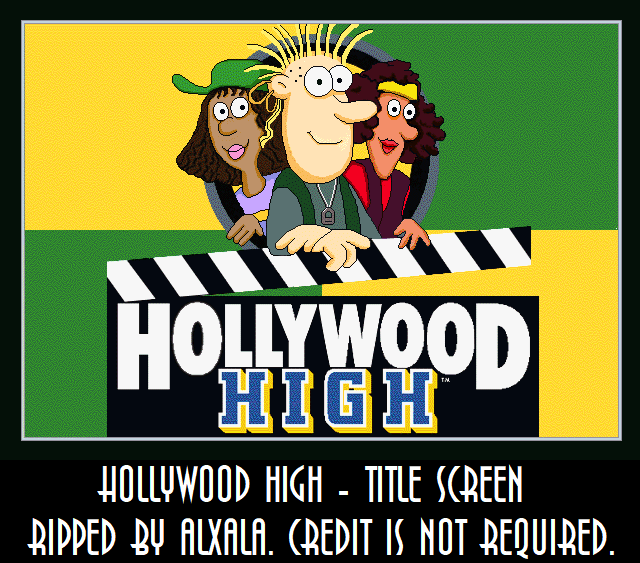 Hollywood High - Title Screen