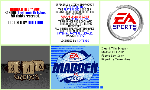 Madden NFL 2001 - Intro & Title Screen