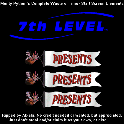 Monty Python's Complete Waste of Time - Start Screen Elements
