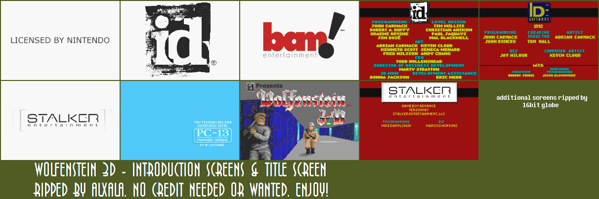 Wolfenstein 3D - Introduction Screens & Title Screen