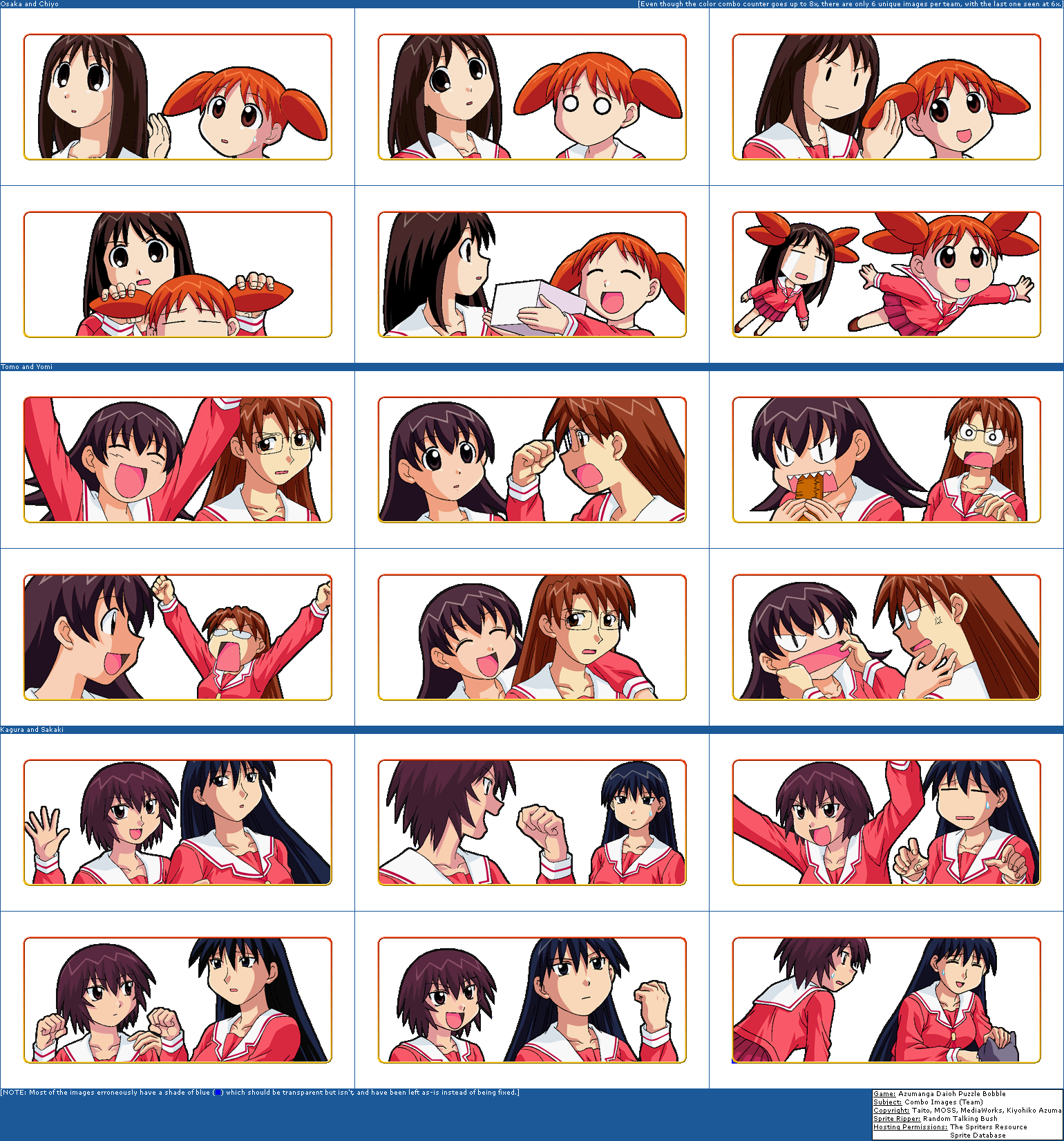 Azumanga Daioh Puzzle Bobble - Combo Images (Team)