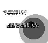 Marble Madness (Game Boy Color) - Game Boy Error Message