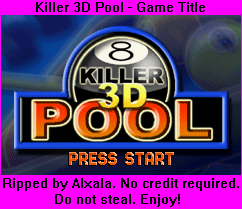 Killer 3D Pool - Game Title