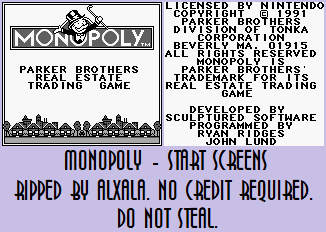 Monopoly - Start Screens