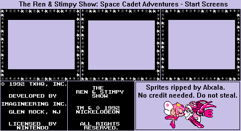 The Ren & Stimpy Show: Space Cadet Adventures - Start Screens