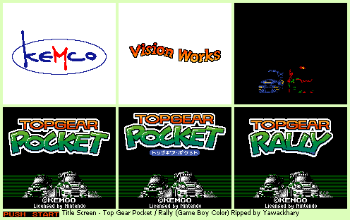 Top Gear Pocket / Rally - Title Screen