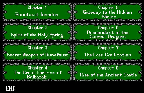 Shining Force 1: The Legacy of Great Intention - Chapter Cards