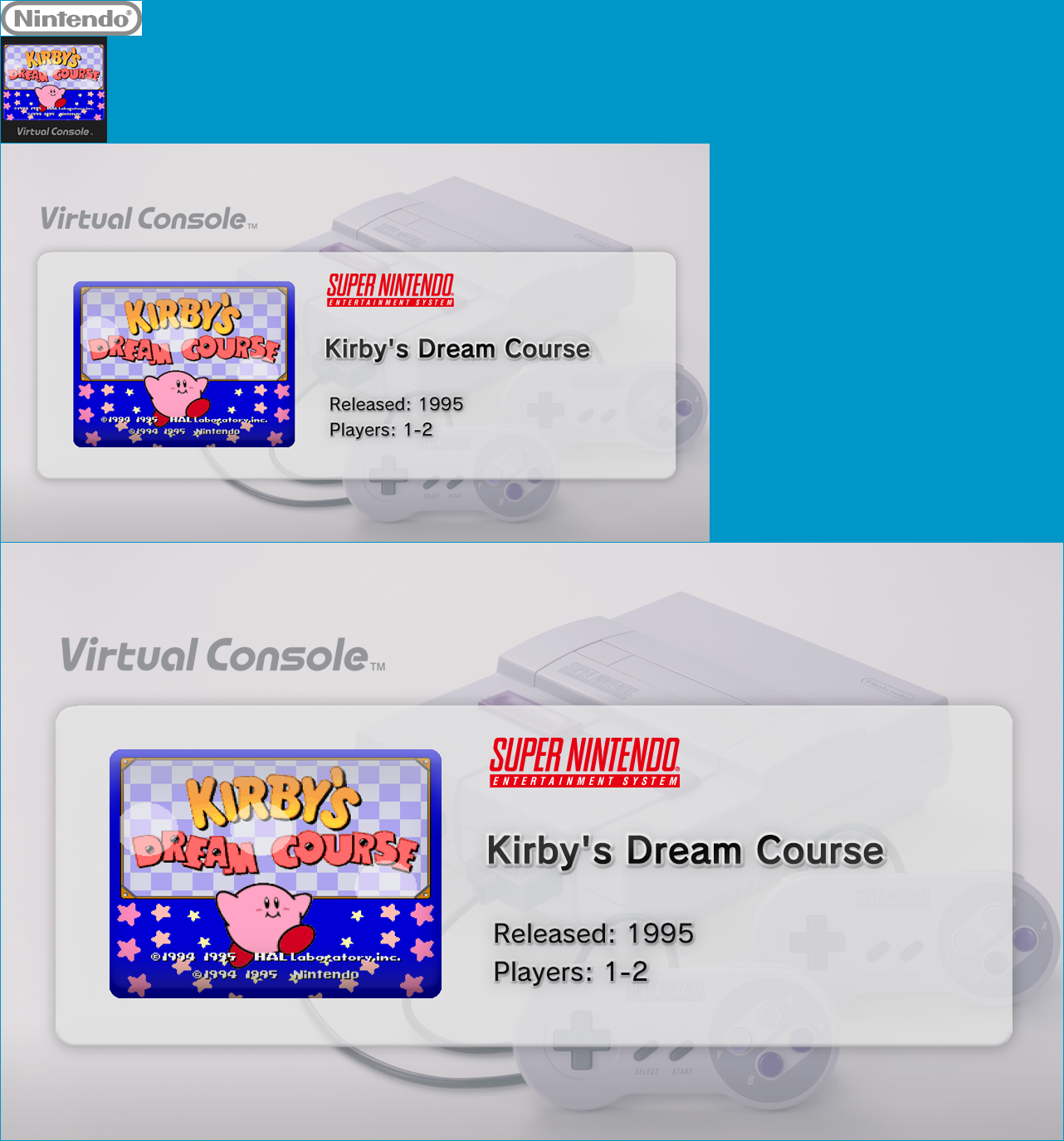 Virtual Console - Kirby's Dream Course