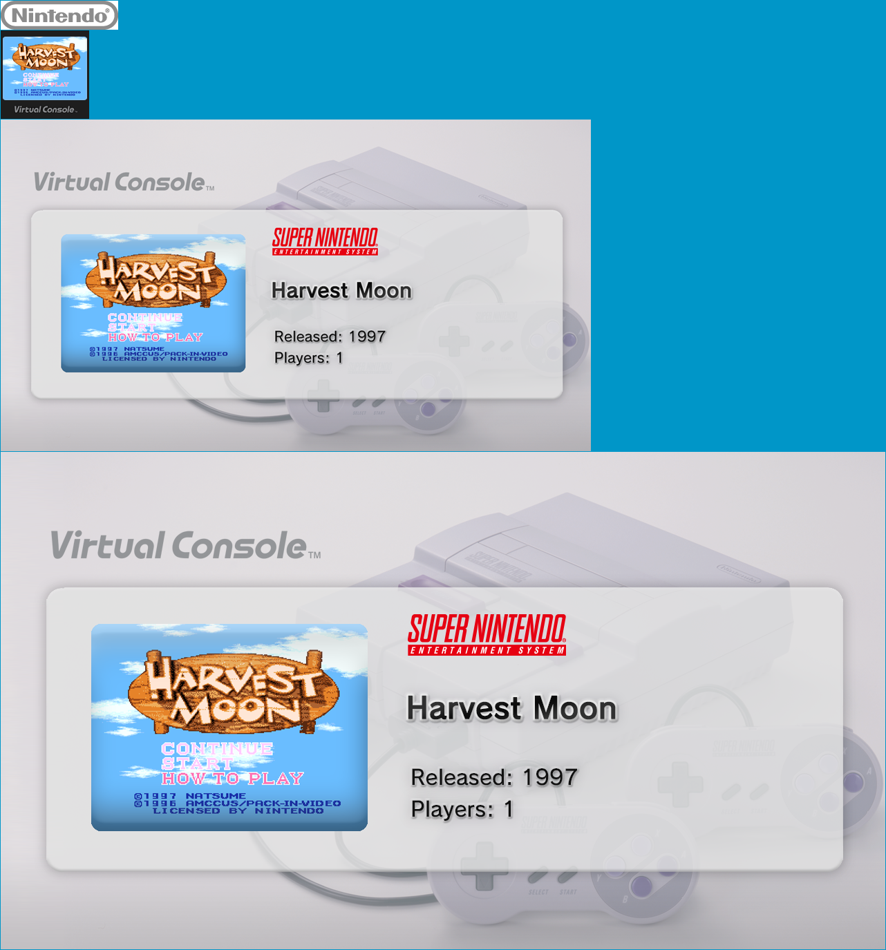 Virtual Console - Harvest Moon