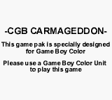 Carmageddon - Game Boy Error Message