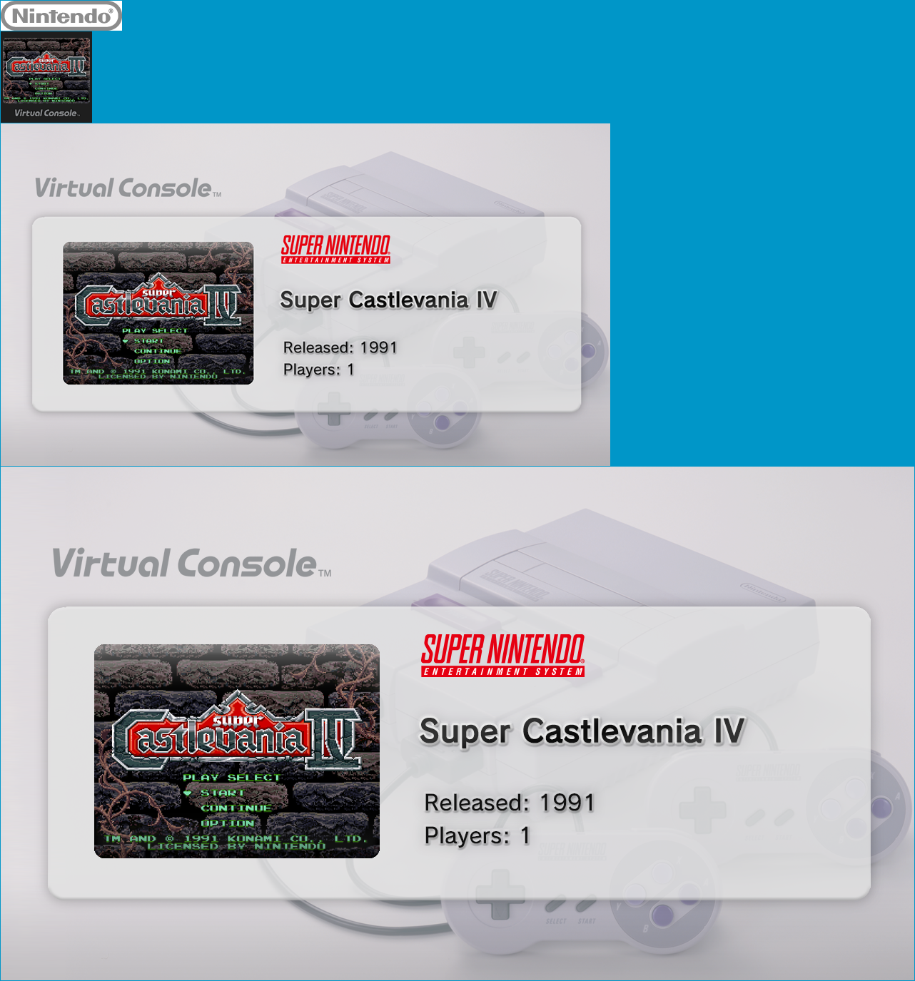 Virtual Console - Super Castlevania IV