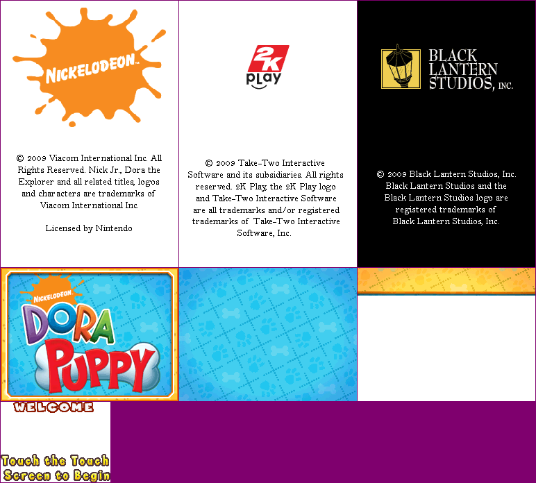 Dora Puppy - Company & Title Screens