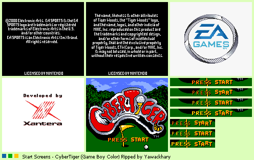 CyberTiger - Start Screens