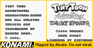 Tiny Toon Adventures: Wacky Sports - Introduction, Title Screen & Konami Logo