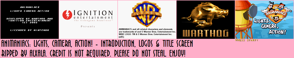 Animaniacs: Lights, Camera, Action! - Introduction, Logos & Title Screen