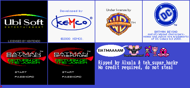 Batman Beyond - Return Of The Joker - Company Screens & Title Screen