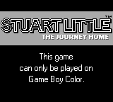Stuart Little: The Journey Home - Game Boy Error Message