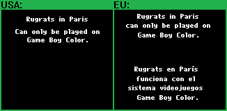 Game Boy Error Message