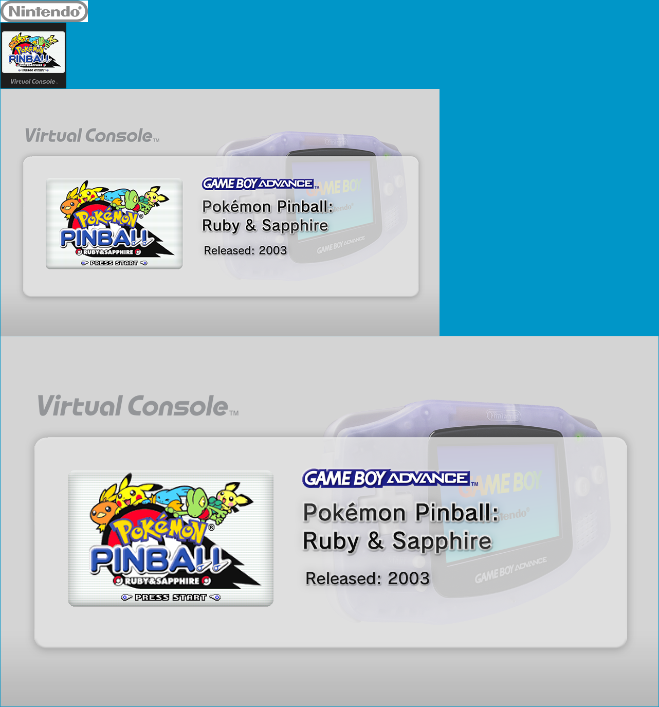 Virtual Console - Pokémon Pinball: Ruby & Sapphire