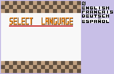 F-1 World Grand Prix - Language Select Screen