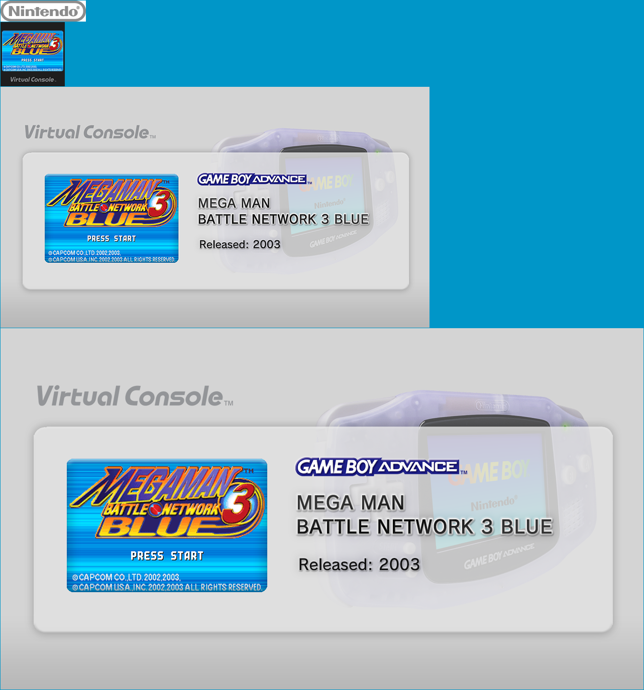 Virtual Console - MEGA MAN BATTLE NETWORK 3 BLUE