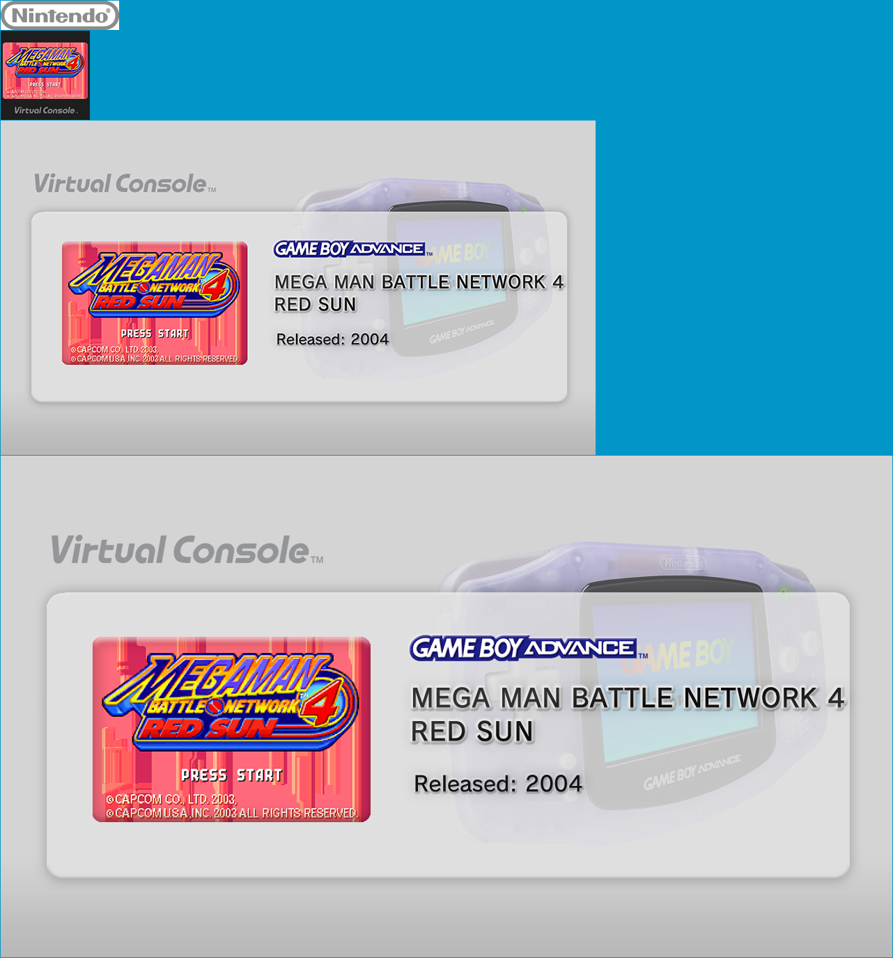 Virtual Console - MEGA MAN BATTLE NETWORK 4 RED SUN